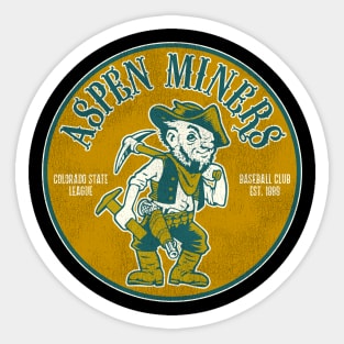 Defunct Aspen Miners Baseball Team Sticker